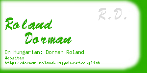 roland dorman business card